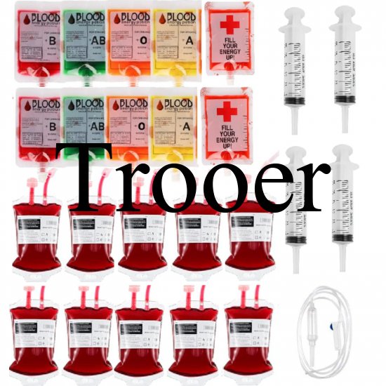 Reusable Blood Bags for Drinks, 20 Iv Bags for Drinks with 1 Perfusion Tube, 4 Jello Shot Syringes for Halloween Vampire Nurse Party Favors (25 Pack) - Click Image to Close